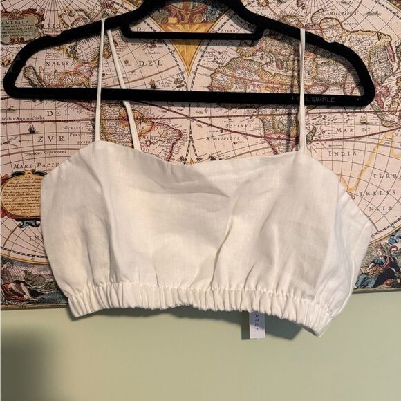 Stillwater Linen Crop Abbot Tank NWT - Picture 4 of 6